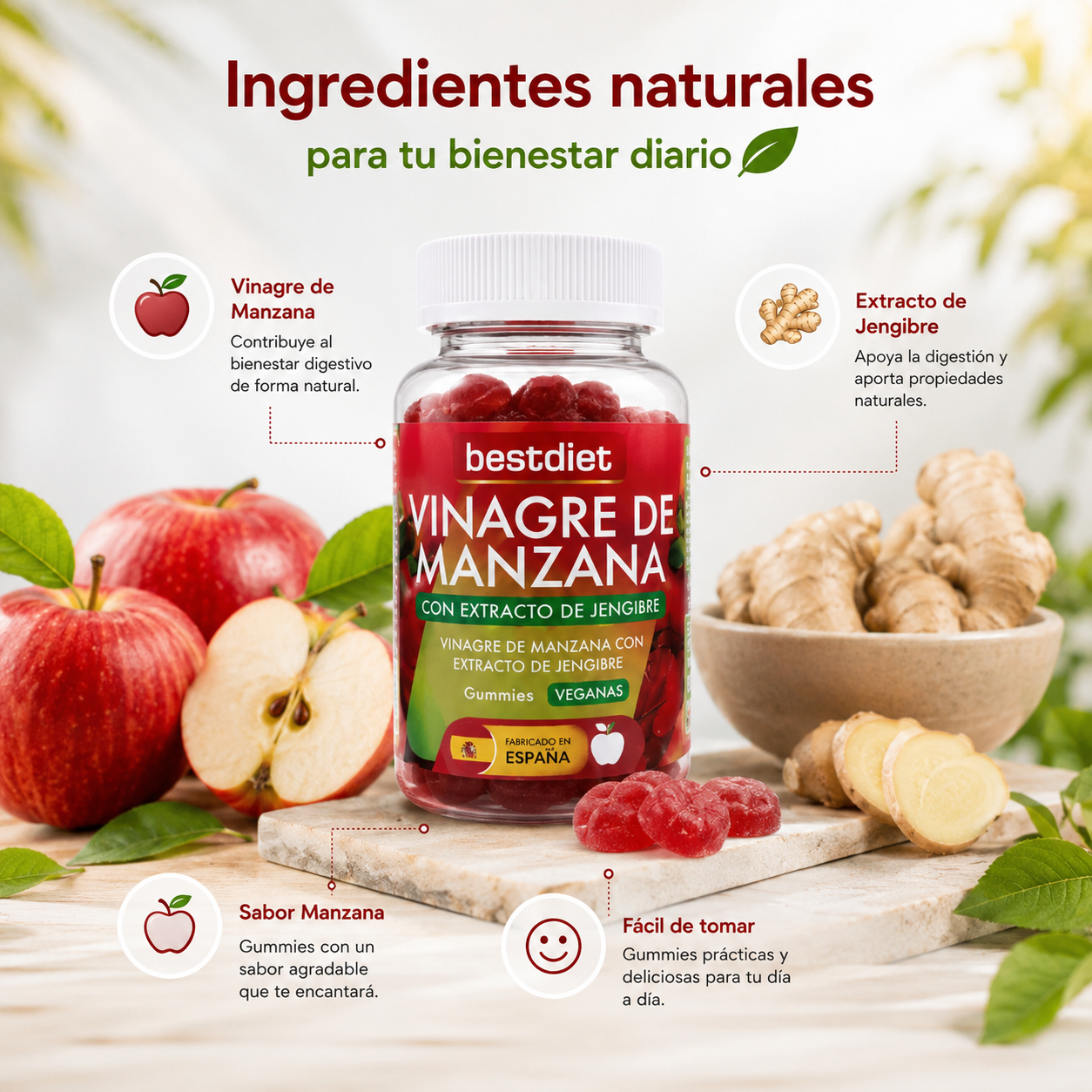 Despídete de la Hinchazón y los Antojos, y Recupera la Salud de tu Intestino con BestDiet Gummies